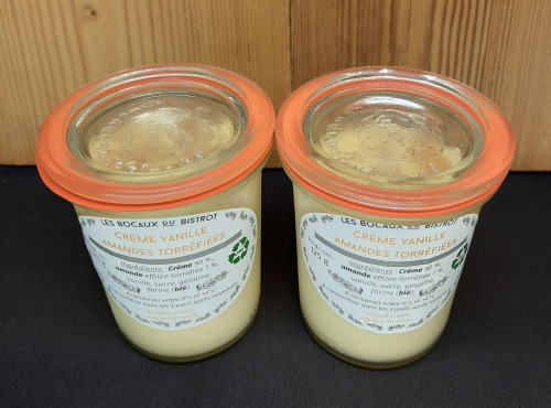 Les Bocaux du Bistrot - Crème vanille, amandes torréfiées x12