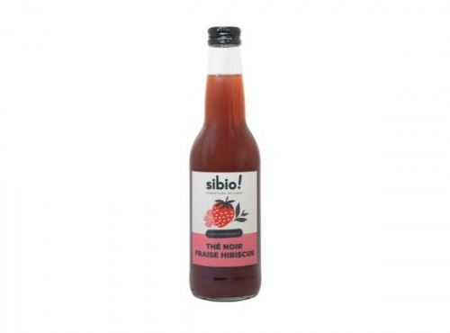 Sibio - Thé noir Fraise Hibiscus Bio - 33 cl