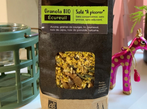 Ferme des Jardins - Granola Bio Salé Ecureuil : Noix, Graines Et Curcuma