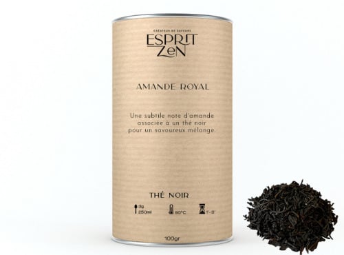 Esprit Zen - Thé Noir "Amande Royal" - amande - Boite 100g