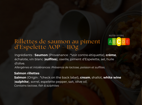 Les Bocaux du Bistrot - Rillettes de saumon au piment d'Espelette
