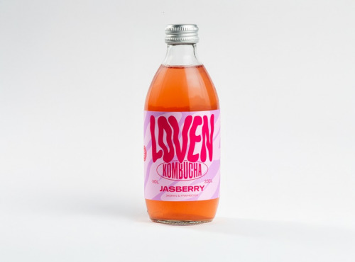 LOVEN Crew - Brasserie L'Indispensable - Kombucha Jasberry (thé vert jasmin & framboise) - 10x33cl