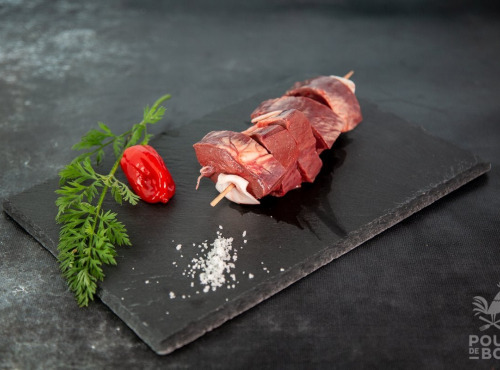 Nature viande - Brochette de Coeur de Génisse Bio (race Limousine)