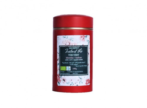 Le safran - l'or rouge des Ardennes - Thé Vert Menthe-safran, 100g, 66 Tasses Bio x6