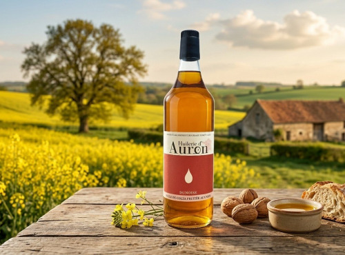 Huilerie d'Auron - Huile Dunoise 1L - Huile de Colza fruitée aux Noix (15%)