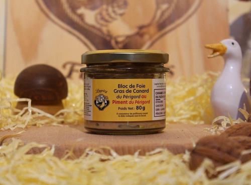 Lagreze Foie Gras - Bloc de Foie Gras de Canard du Périgord au Piment du Périgord 12x80g