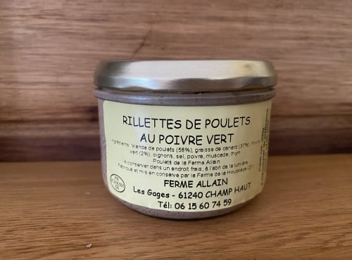 Ferme ALLAIN - Rillettes de poulets poivre vert