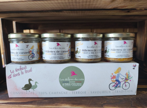 Les Délices du Coin - Coffret cadeau 3 pots 180g– (2 Rillettes et 1 toastillette)