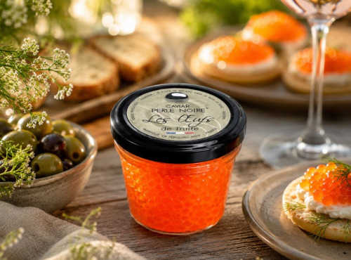 Caviar Perle Noire - Oeufs de truite natures - 180 gr