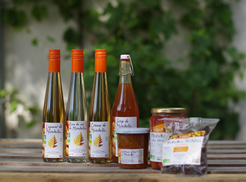 Domaine de l'Ambroisie - Coffret bio : Liqueur, Eau de Vie, Crème, Sirop, Confiture, Mirabelles Séchées et Mirabelles au Sirop