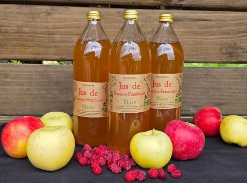Le verger bio de Quinsac - Lot de 3 Jus de pomme/framboise 1L BIO et DEMETER