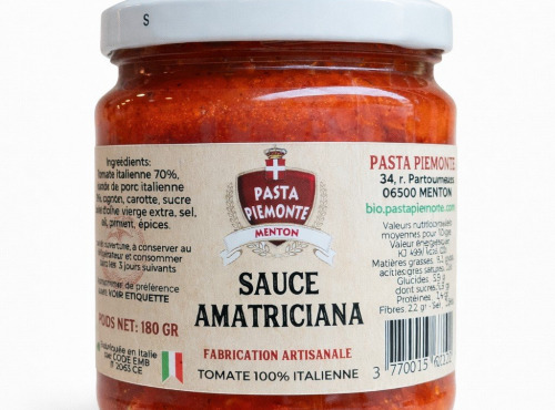 PASTA PIEMONTE - Sauce Tomate à l'Amatriciana