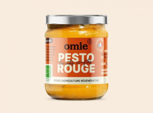 Omie - Pesto rouge bio - basilic d'Île-de-France - 190 g
