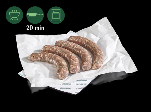Nemrod - Saucisses de Sanglier à l'Ail des Ours (Par 4) (130g/pièce - 520g/colis)