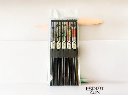 Esprit Zen - Baguettes Bambou déco Japon - 5 Paires