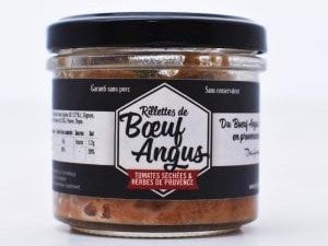 Des Hommes et des Boeufs - Rillettes de boeuf Angus aux tomates séchées et herbes de Provence - 90 g