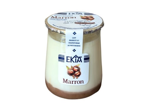 Bastidarra - Ekia - Yaourt artisanal sur lit de marrons - 4 Pots
