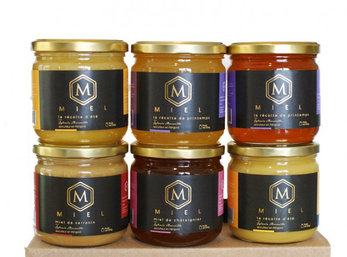 Merveille Apiculture - Assortiment de miels– 6 X 500g