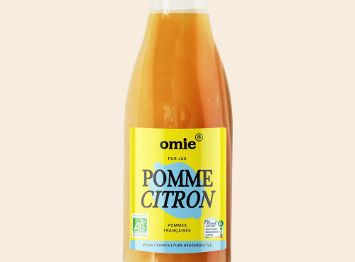 Omie - Jus de pomme & citron jaune bio - pommes du Val de Loire - 75 cl