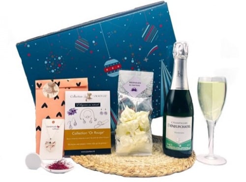 Le safran - l'or rouge des Ardennes - Coffret Noel Amour de Champagne