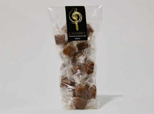 L'AMBR'1 Caramels et Gourmandises - Tendres Bouchées De Caramels Au Beurre Salé - Sachet De 130g