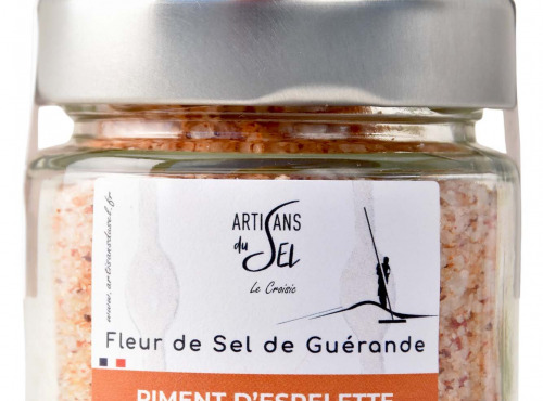 Artisans du Sel - Fleur de Sel de Guérande au Piment d’Espelette AOP Bio – Verrine 85g | Artisans du Sel