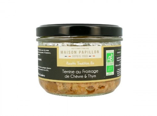 Maison PAPILLON - Artisan depuis 1955 - Terrine BIO Fromage de Chèvre et Thym 160g