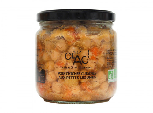 CLAC Conserverie - Pois chiches cuisinés aux petits légumes bio - 400g