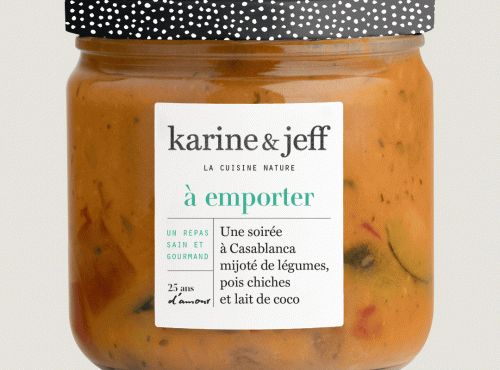 Karine & Jeff - Mijoté de pois chiches, légumes et lait de coco - Une soirée à Casablanca 360g