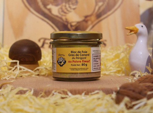 Lagreze Foie Gras - Bloc de Foie Gras de Canard du Périgord au Poivre de Timut