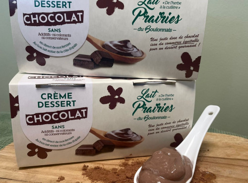 Lait Prairies du Boulonnais - Crèmes Dessert Chocolat x4