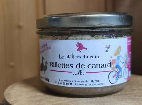 Les Délices du Coin - Rillettes de canard olives 180g