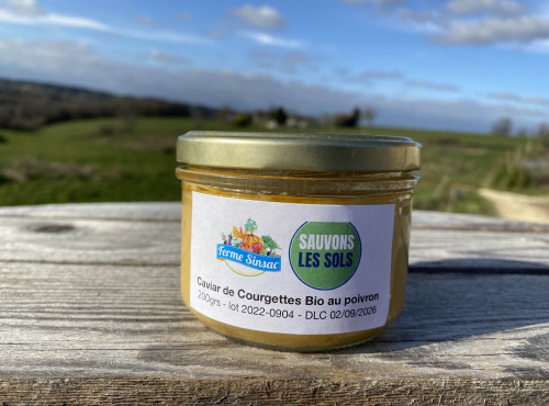 Ferme Sinsac - Caviar de courgette au poivron un produit élaboré sur notre ferme