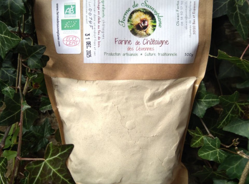 Ferme de Sauveplane - Farine de châtaigne des Cévénnes Bio, AOC et fumée - 250gr