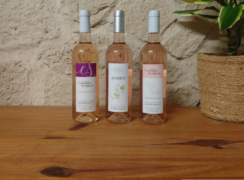Domaine Les Conques Soulière - ROSE- 3 bouteilles Panaché 75 cl de Rosé IGP Méditerranée