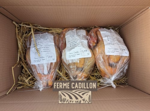 Ferme Cadillon - Poulet fermier | Mâle - 100 jours - Label rouge - 2,00 kg