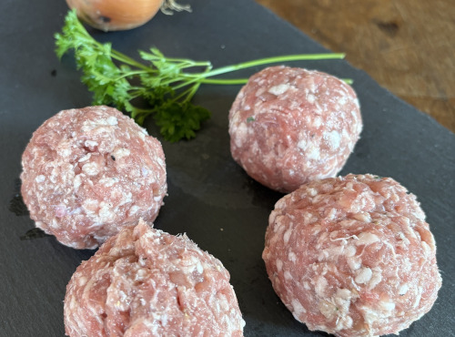 La Ferme du Chaudron - Boulettes nature de porc Bio 480g (4 pièces)