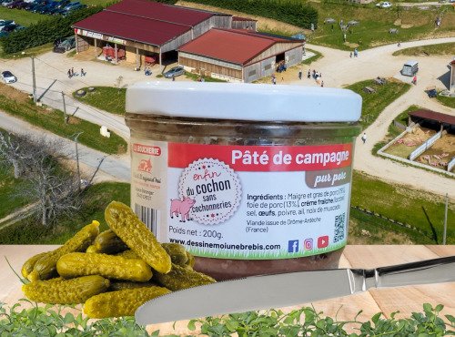 Dessine moi une brebis - Pâté de campagne à la Clairette 200g