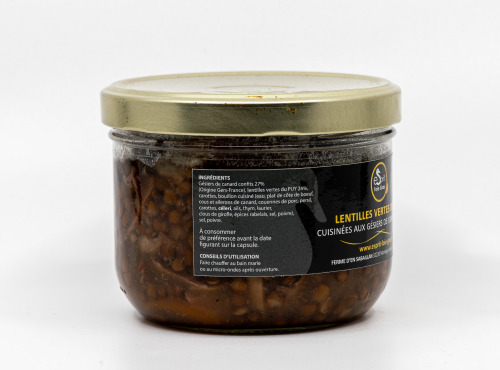 Esprit Foie Gras - Lentilles Vertes du Puy Cuisinées aux Gésiers de Canard Confits