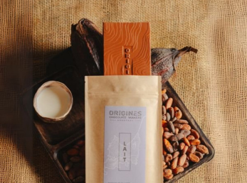 Chocolaterie Origines - Tablette BIO chocolat au Lait 38% - Sao Tomé