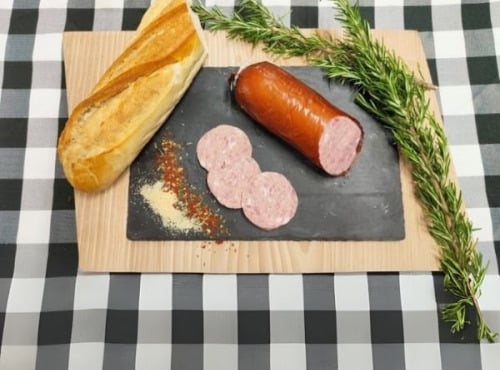 La ferme Grandvillain - Saucisson ail fume - 1 x 200g