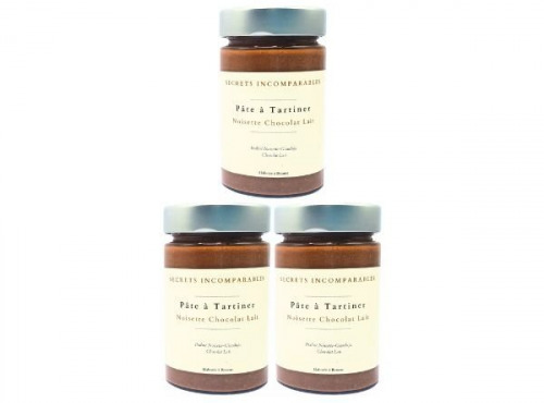 Secrets Incomparables - Pâte à Tartiner Noisette du Piémont IGP Chocolat Lait (Offre -5%: 200gx3)