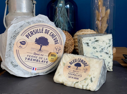 Ferme de La Tremblaye - Bleu Cendré Au Lait De Chèvre Portion 125g