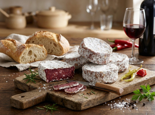 Charcuterie Aubard - Lot de 3 Saucissons "Pavé au piment d'espelette"