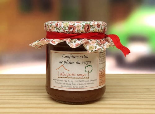 Les Perles Rouges - Confiture Extra De Pêches Du Verger