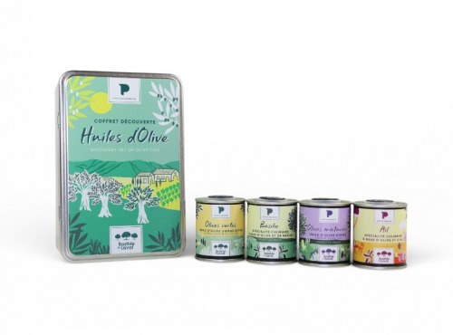 Moulin à huile Bastide du Laval - Coffret découverte 4 huiles d'olive 10cl - Bastide du Laval x marque Provence