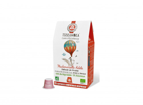 TERRAMOKA - Café ADELE x15 capsules Home Compost type Nespresso x5