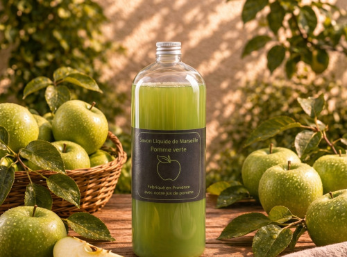 Pom Bio Berger - Recharge savon liquide de Marseille à la pomme verte et au jus de pomme