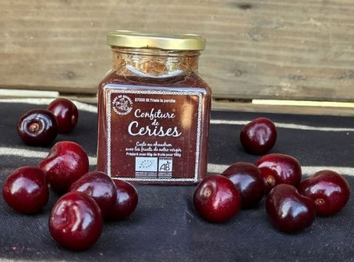 Le verger bio de Quinsac - Confiture de cerises 330gr BIO