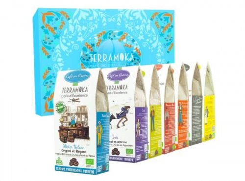 TERRAMOKA - Coffret découverte café x6 étuis grains